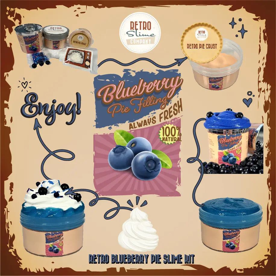 Retro Blueberry Pie Slime Kit