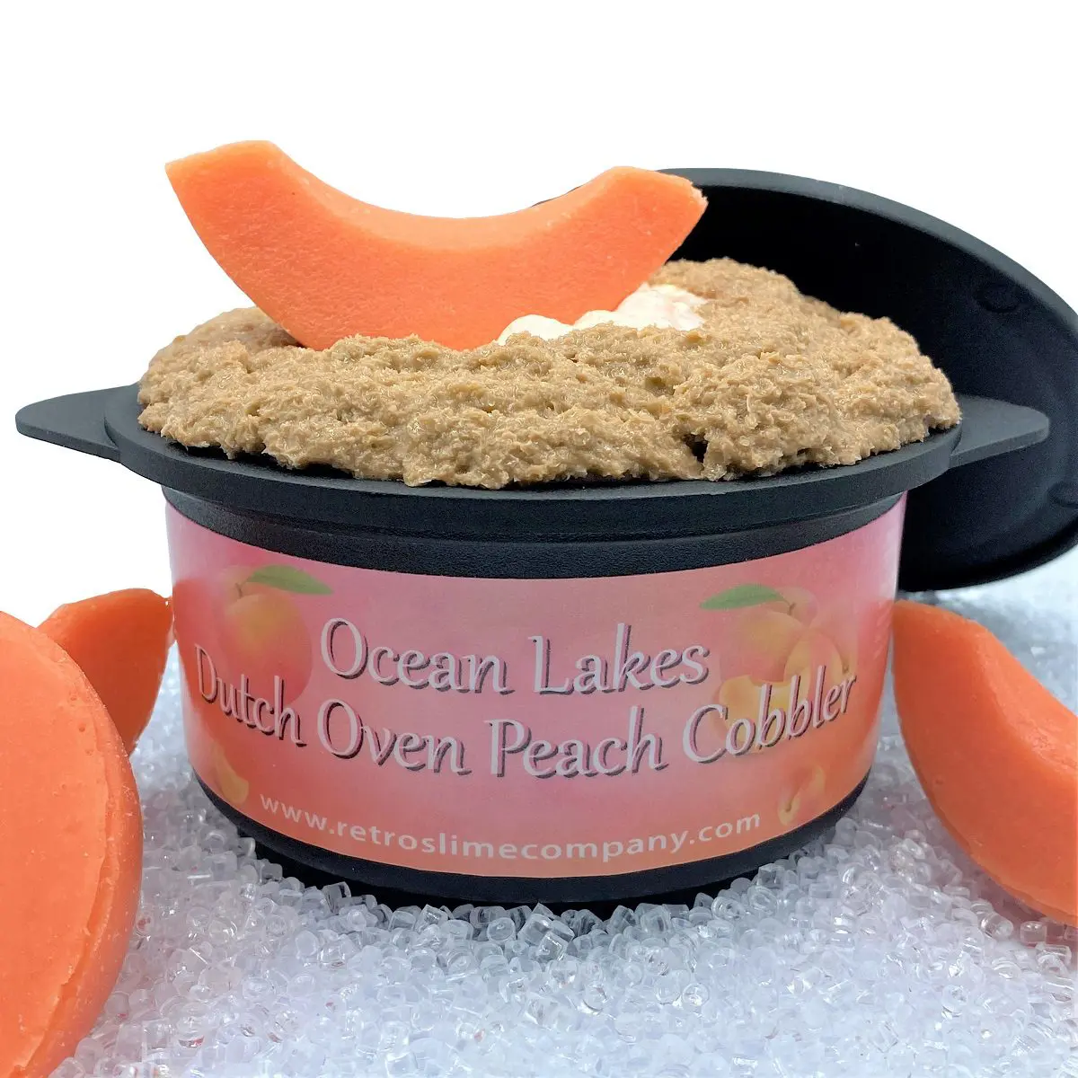Ocean Lakes Peach Cobbler Semifloam Slime