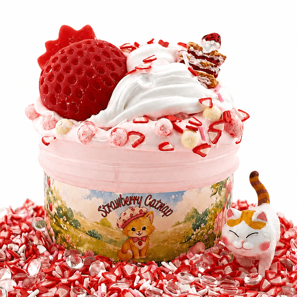 Strawberry Catnap Semifloam Slime